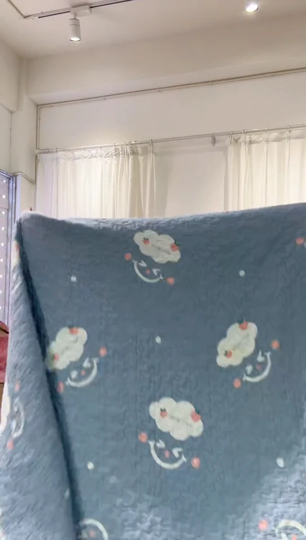 棉200*230纯棉斜纹床盖50号脏迹微瑕