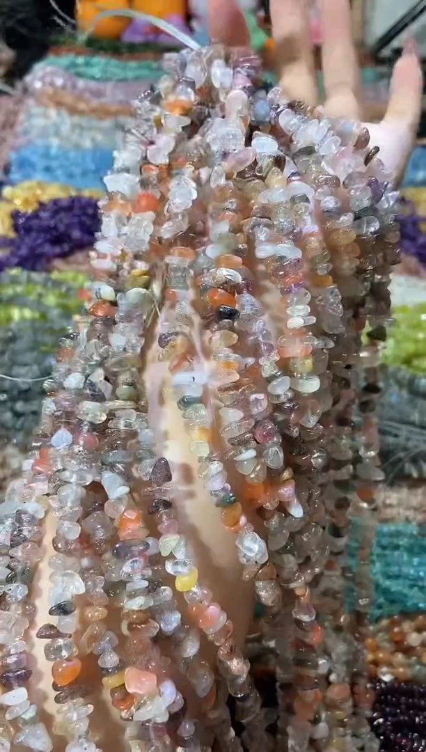 水晶珠宝半成品未镶嵌彩发晶