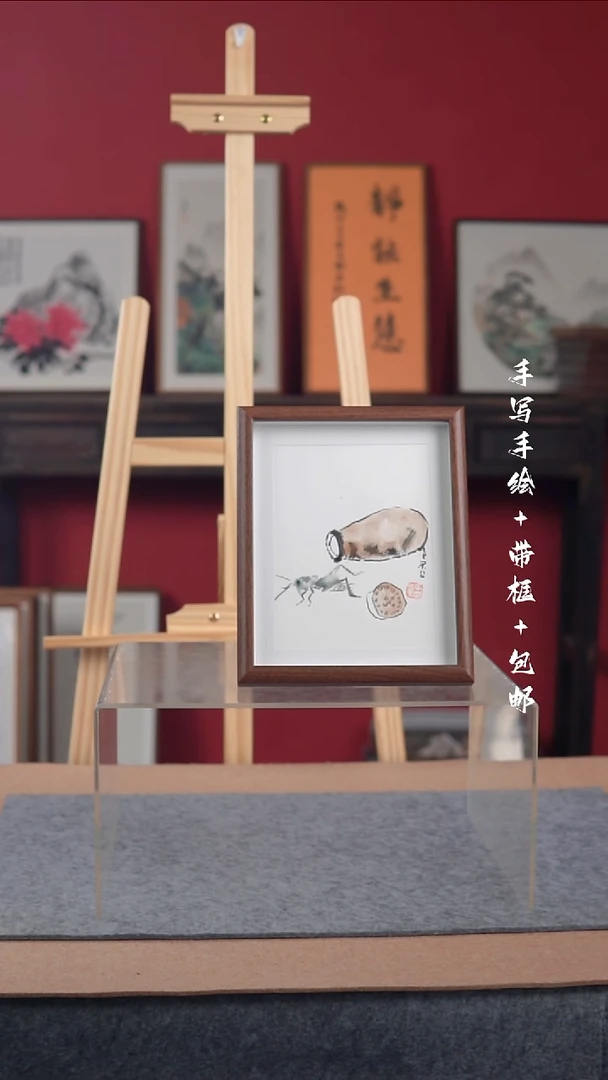 国画手写手绘-10寸摆台-花鸟作品