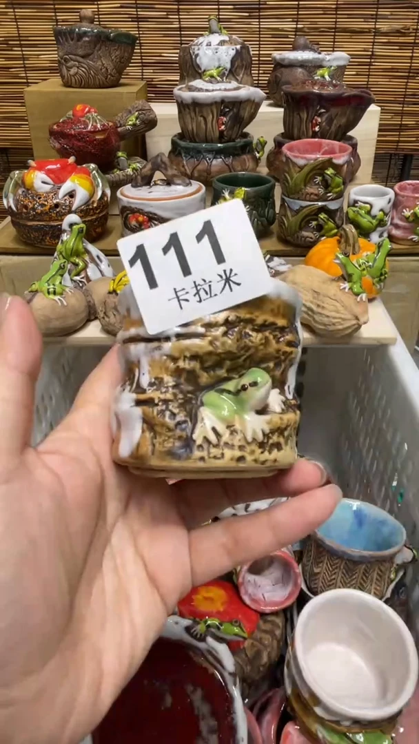 柏*111精美粗陶手工柴烧