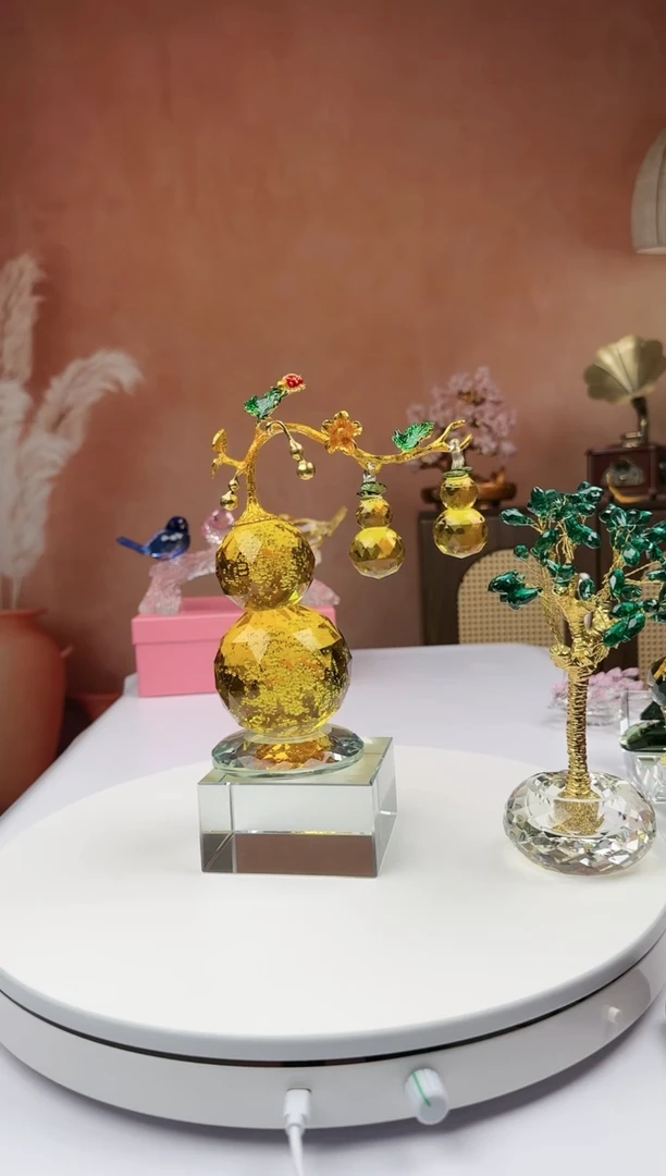 藤云泰水晶琉璃摆设     葫芦