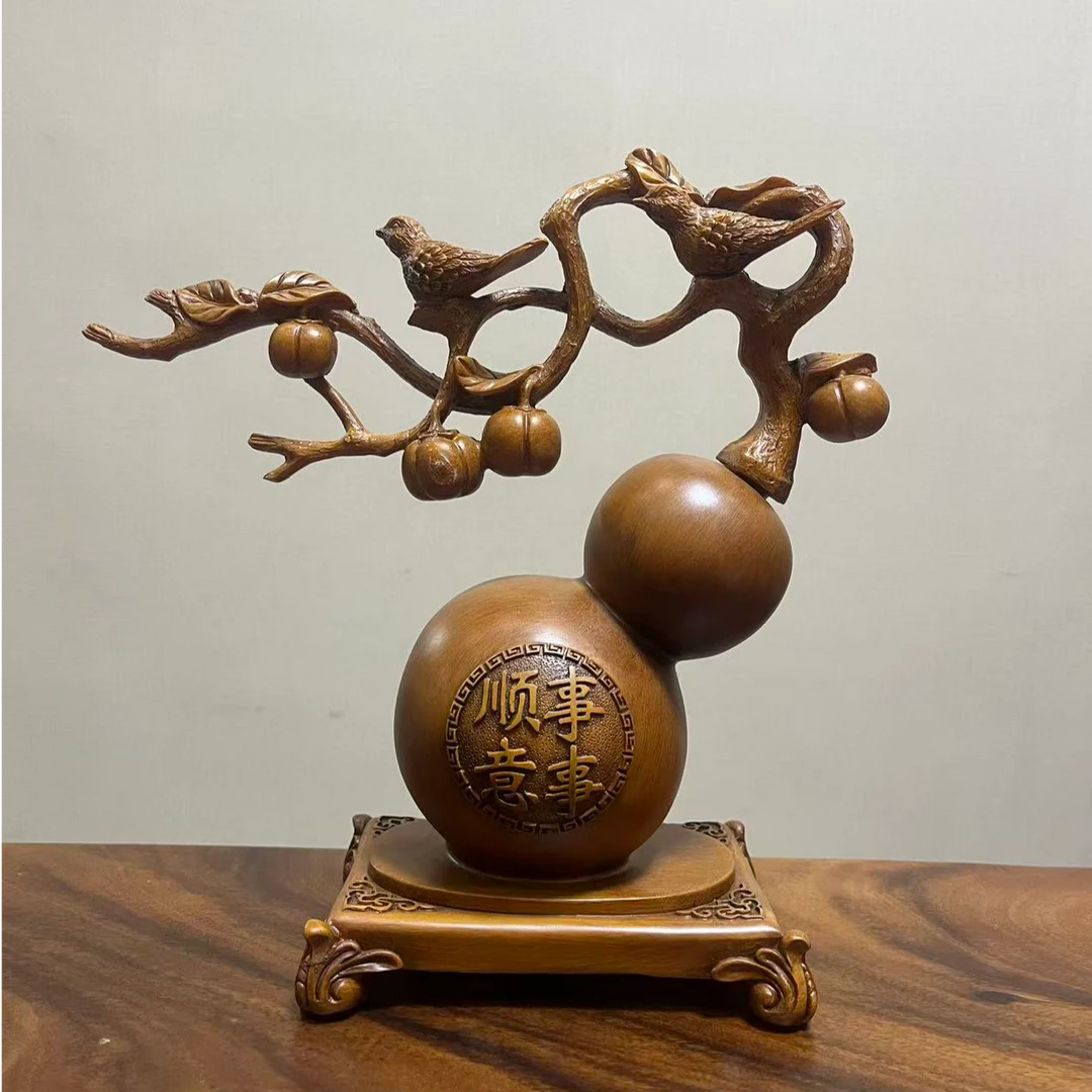 崆地旺宅转运葫芦鸟摆件招财纳福办公室客厅玄关装饰品