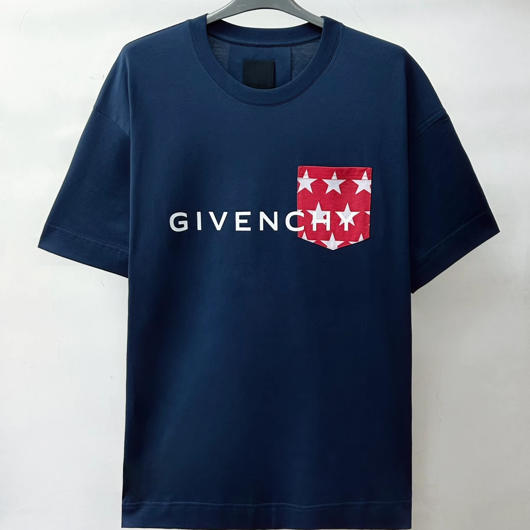 未使用 Givenchy/纪梵希 M0 24五星字母短袖T恤 BM71J83YJL