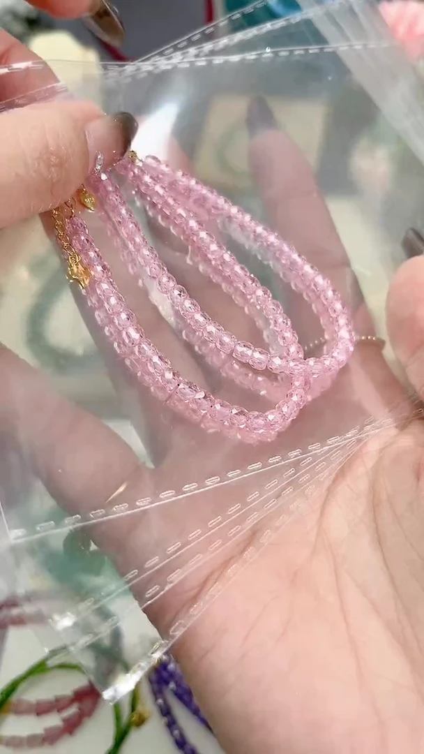 【闪购商品】锆石苏联钻手链银S925镶嵌粉色菠萝切45