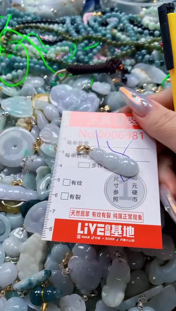 翡翠未镶嵌吊坠(不含链)6981
