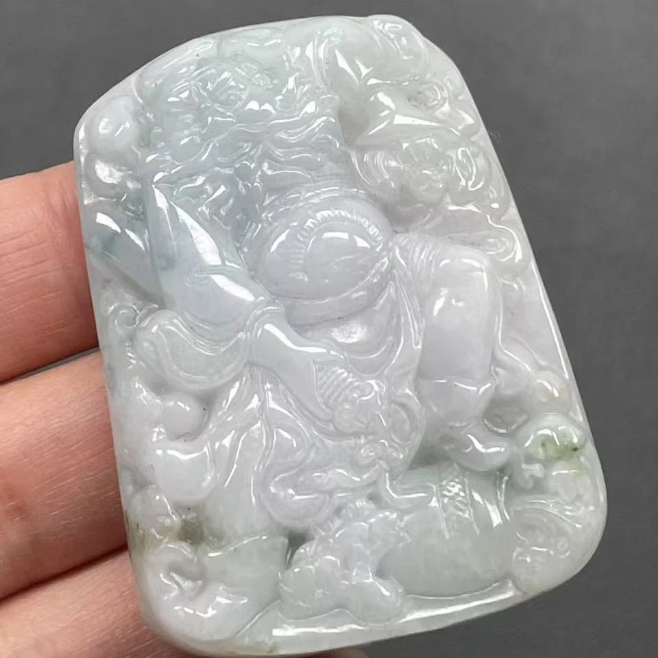 天然缅甸A货翡翠钟馗