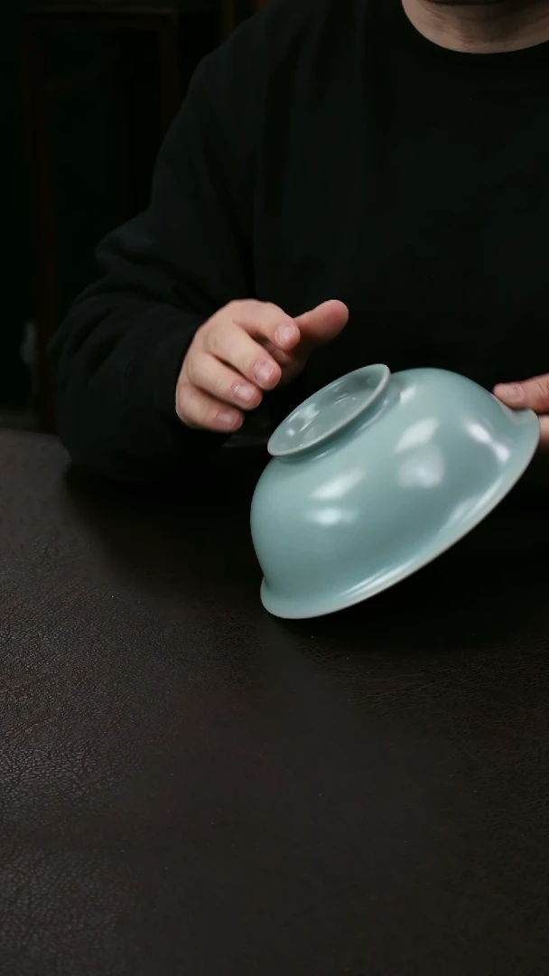 【闪购商品】其他汝官窑大号卷足汝窑碗73