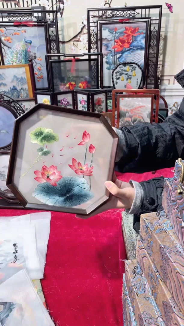 织绣精品苏绣双面绣，成品摆台，摆件6