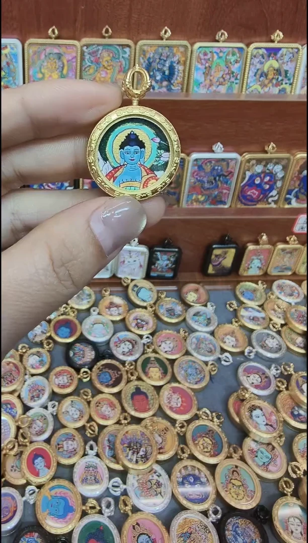 吊坠纯手绘唐卡（非质量问题不退不换）药师