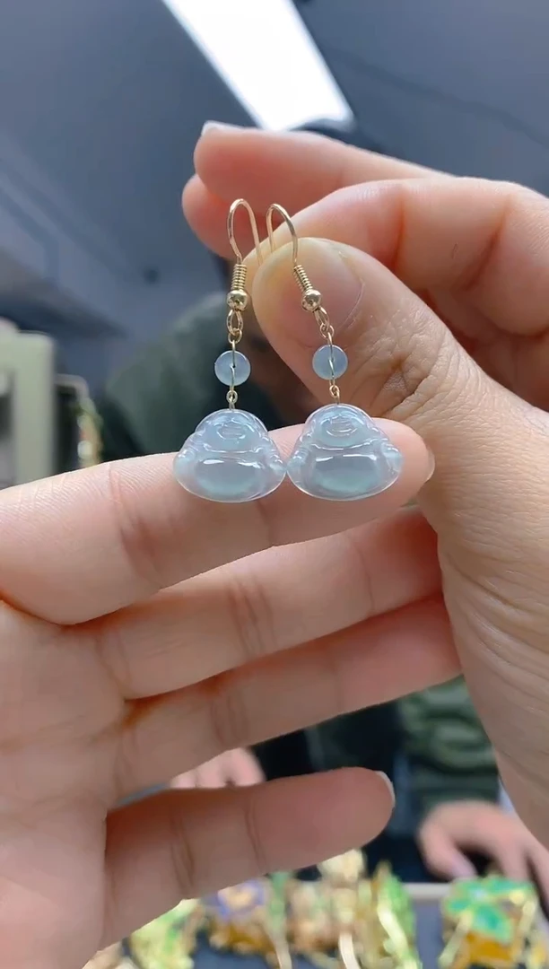 【闪购商品】翡翠耳饰合金93翡翠耳钩