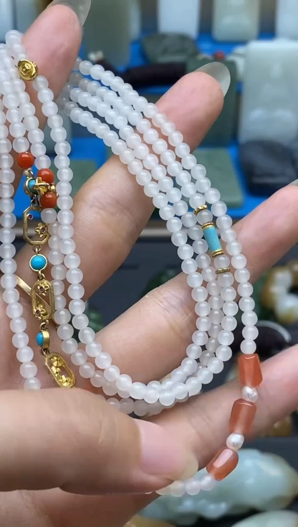 和田玉未镶嵌项链125