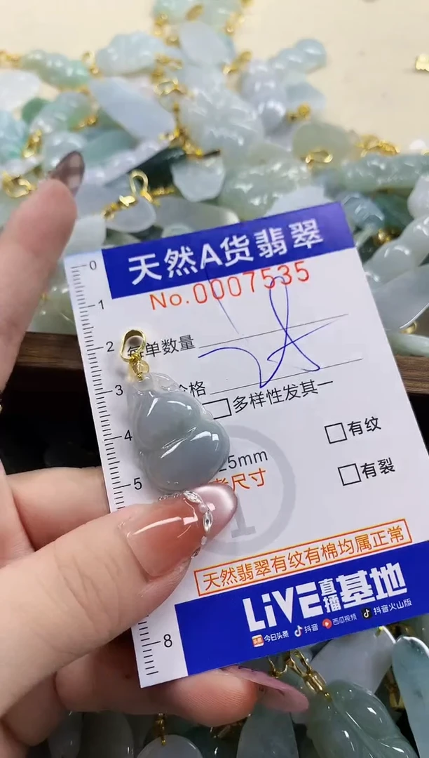 颈饰未镶嵌翡翠I*圆天然A货翡翠
