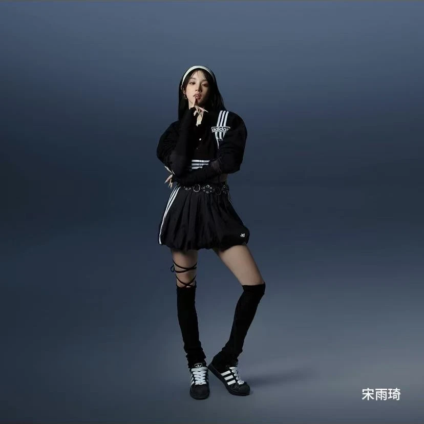 【原力场AC】三叶草宋雨琦同款街头系列可拆卸牛仔翻领外套JJ3095