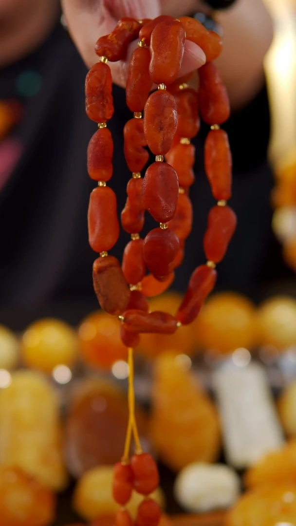 【闪购商品】蜜蜡颈饰未镶嵌60.5海漂籽项链