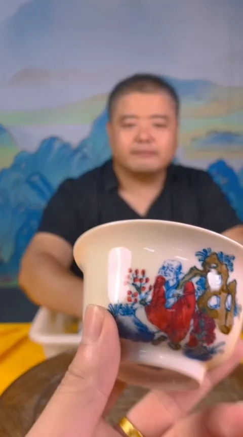 摆件景德镇陶瓷青花摆件95