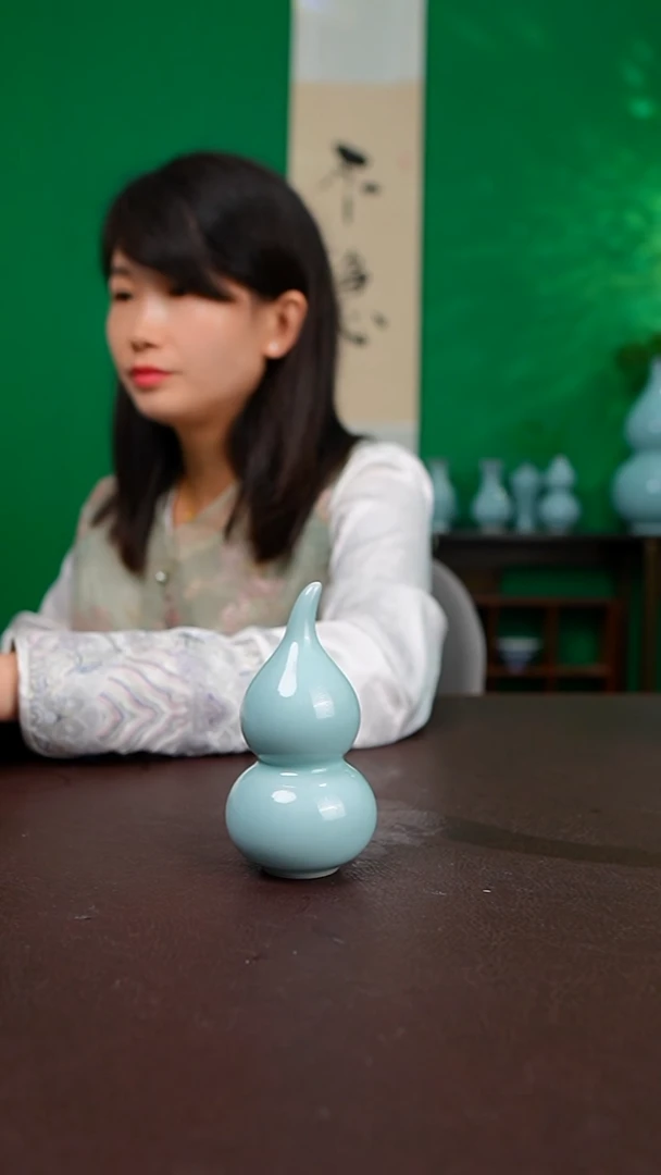 天青小葫芦茶宠摆件不完美 简装