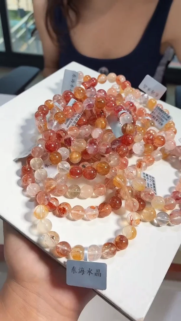 未镶嵌手链水晶9.5-9.8m双色锦鲤多样性发一