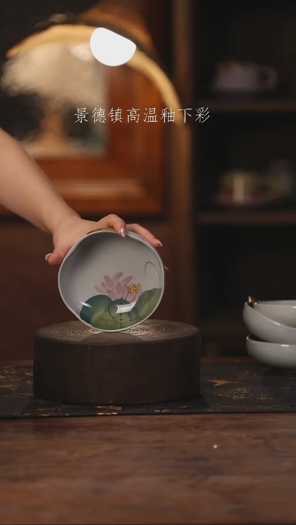 陶瓷景德镇高温釉下手绘陶瓷352