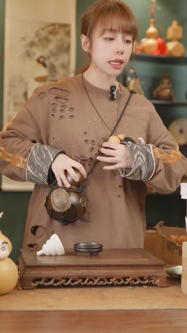 【闪购商品】319号精品天然大漆工艺防渗内胆酒葫芦~