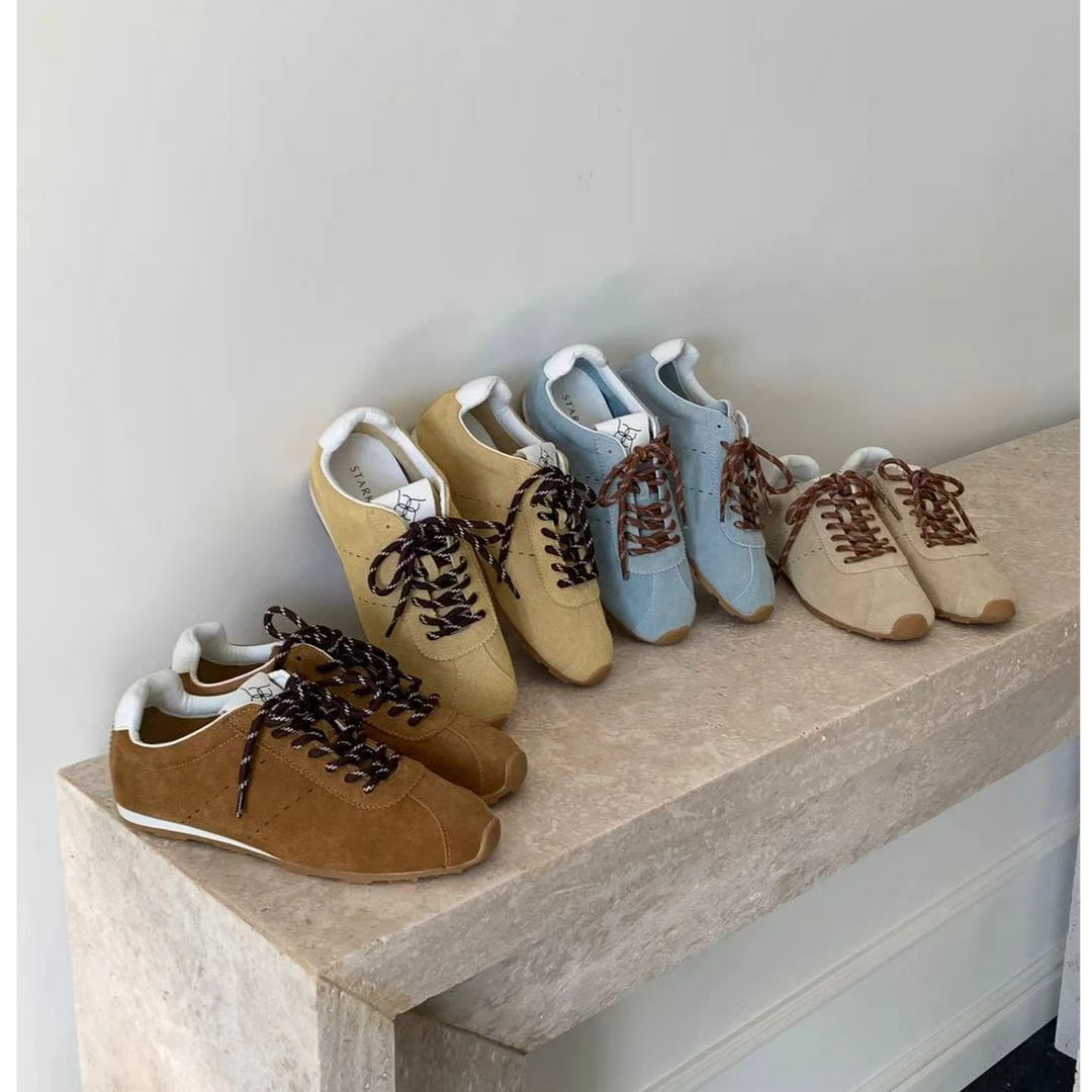 高端轻奢线绒面牛皮轻便休闲德训鞋999-1