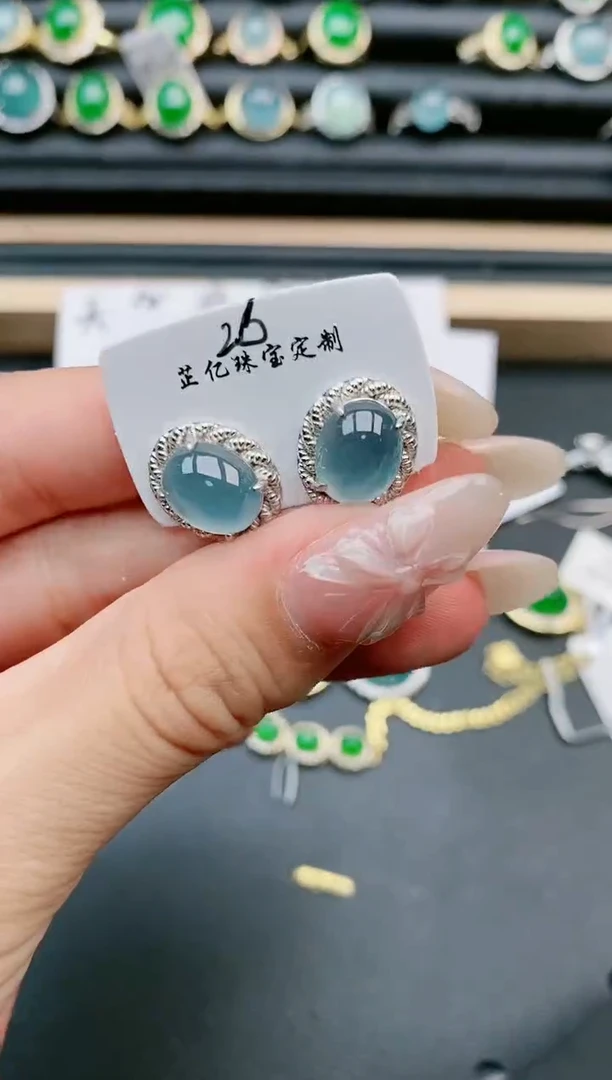 翡翠戒指银S925镶嵌111111