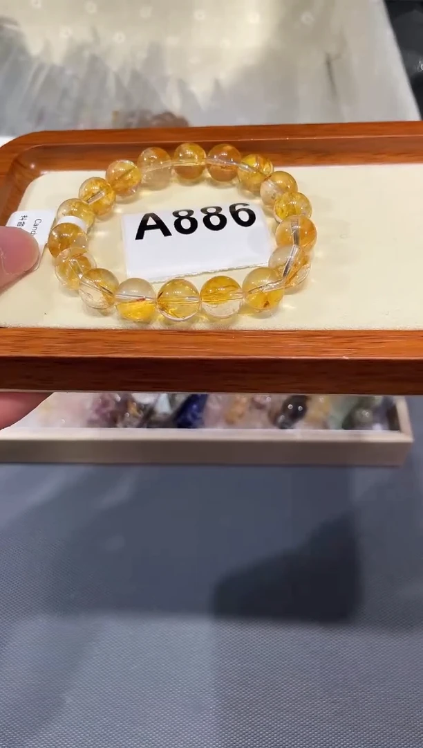 未镶嵌手链水晶A886 橙胶花