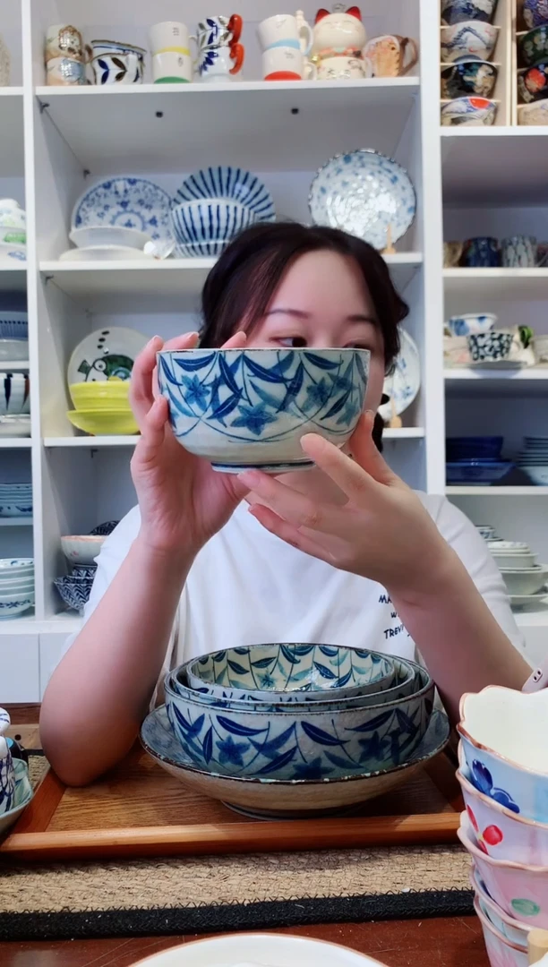 陶瓷黄泥桔梗胖墩墩米饭碗