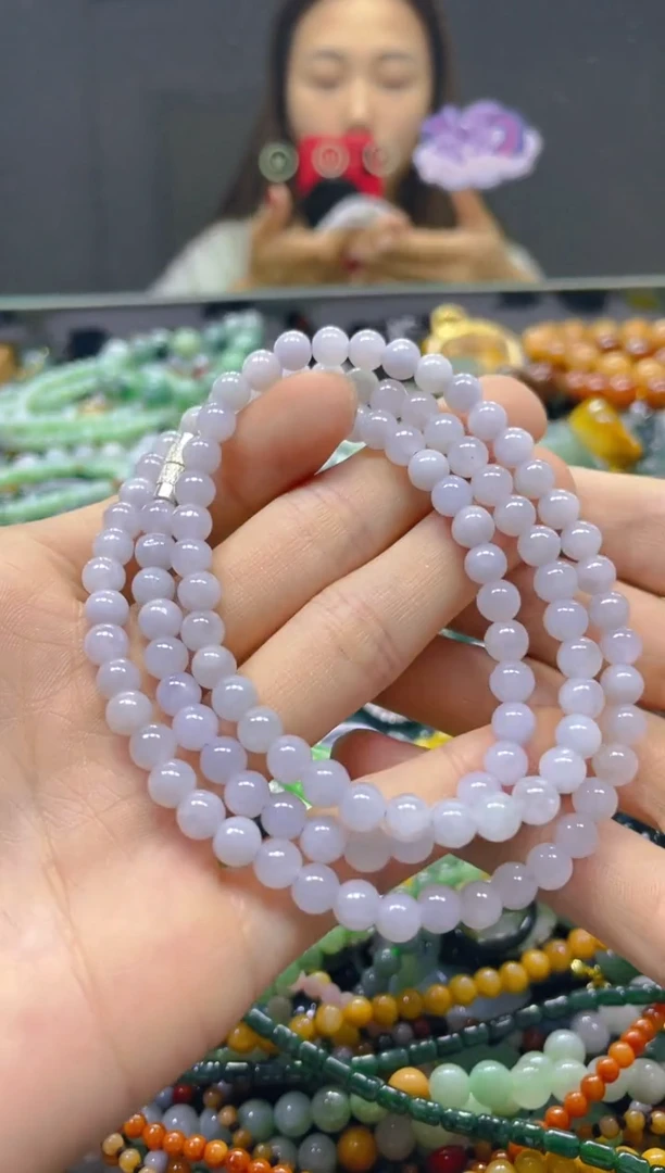 颈饰未镶嵌翡翠5MM/L/翡翠A货，一件也是批发价