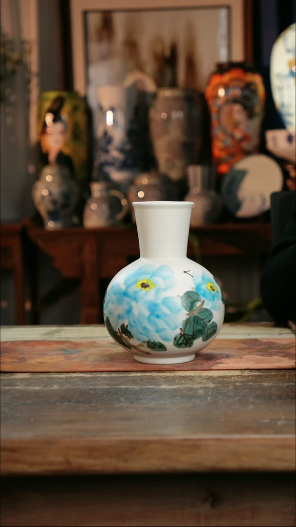 【闪购商品】瓷片景德镇纯手工釉下彩精品花瓶