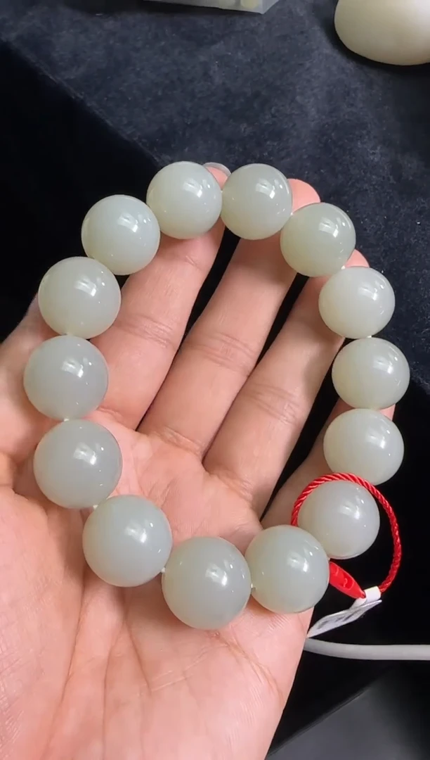 未镶嵌手链和田玉新疆和田玉近矿卡16手串