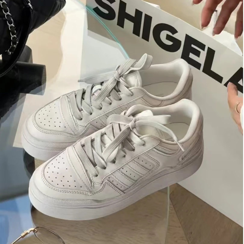 诗歌兰女鞋时尚百搭厚底增高擦色休闲鞋运动板鞋