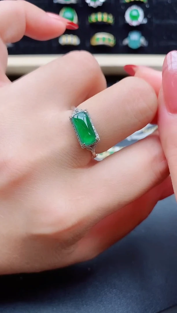 【闪购商品】翡翠戒指银S925镶嵌321321