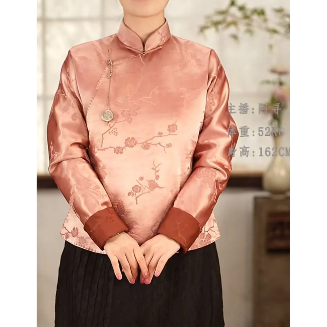 【石喃】原创设计新中式手工立领大襟衬衫夹袄【嫣然】