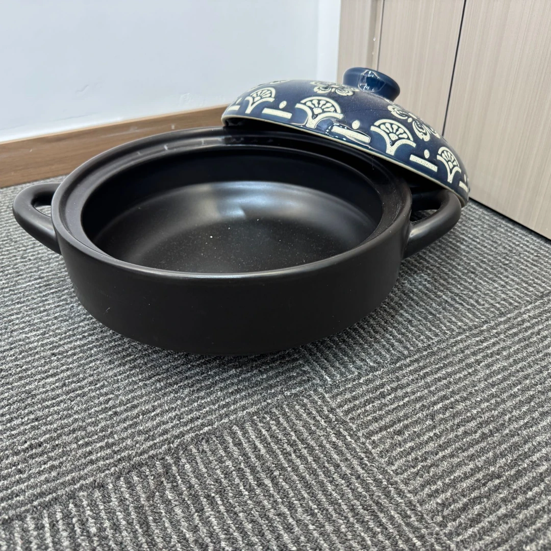 【瑕疵专场】4.3升黑梅花盖干烧砂锅家用炖菜煲汤陶瓷煲煤气专用