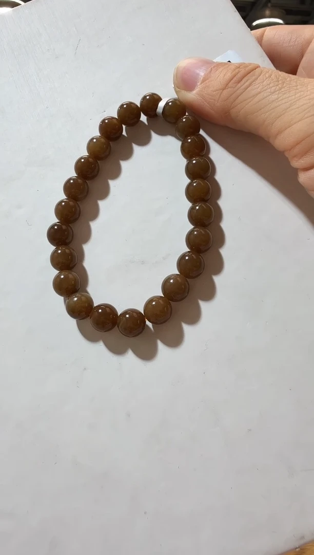 未镶嵌手链和田玉优0922 约8mm