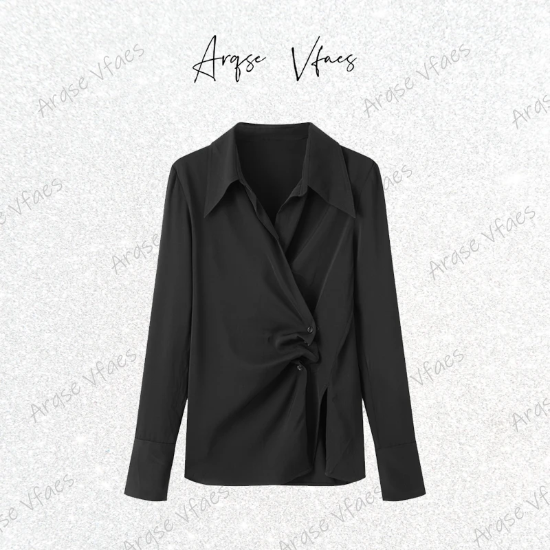 [ARQSEVFAES正品]—2025年秋季新款不规则长袖衬衫上衣AR503013