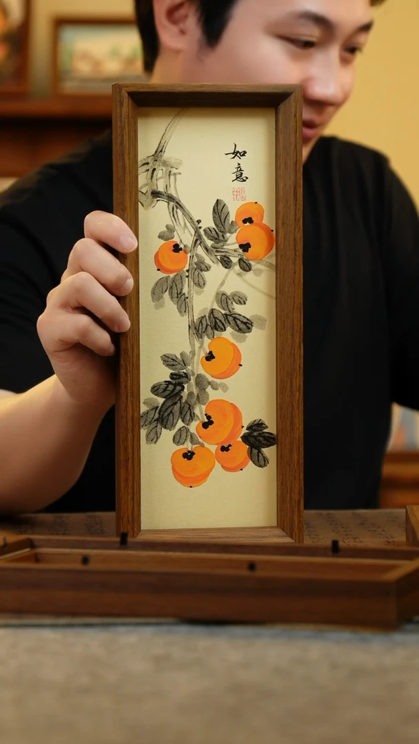 国画12.5*31.5纯手绘国风国画摆台