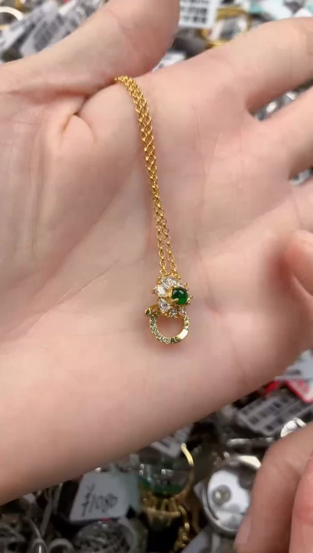 银S925镶嵌戒指翡翠1111----6