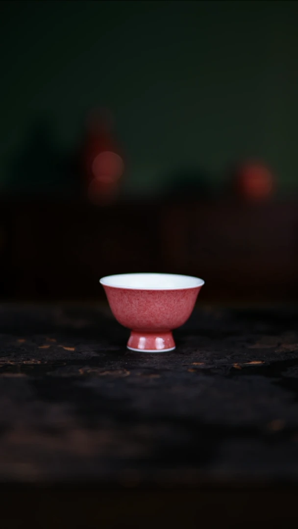 杯子景德镇纯手工陶瓷豇豆红