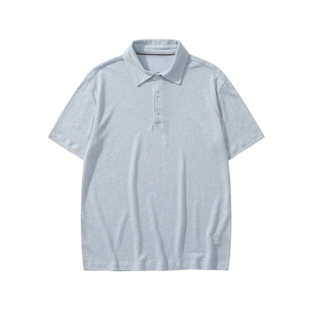 OGOG  "LP亚麻针织Polo衫"25S/S 三扣领商务休闲上衣