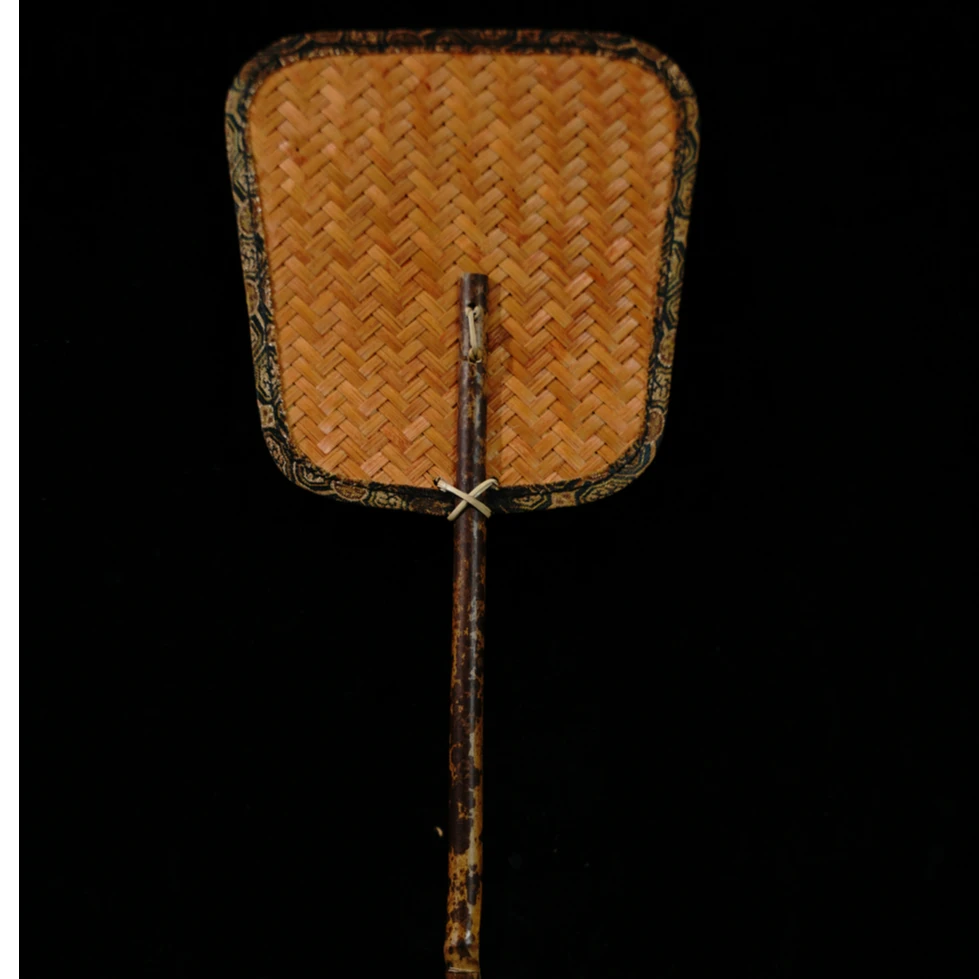 大漆梯形炉扇扇面长12.5cm 宽11cm 总长 35cm TC37-4