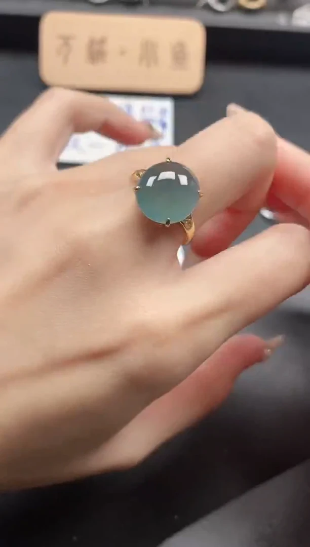 银S925镶嵌戒指翡翠51151