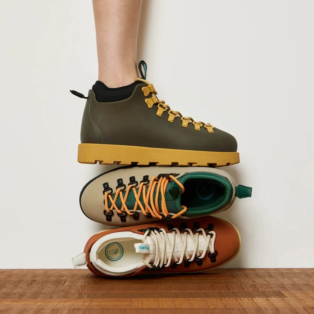 native【成人纯色马丁靴】可拆卸时尚超轻防滑户外靴加绒防水男女