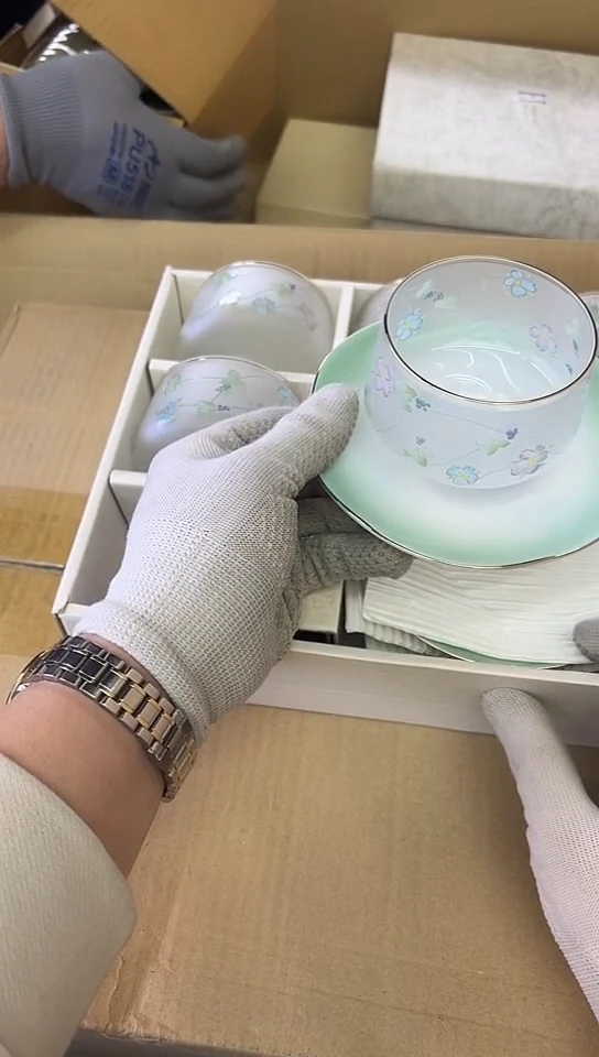 【闪购商品】5杯5碟中古回流瓷器好看，谨慎参拍