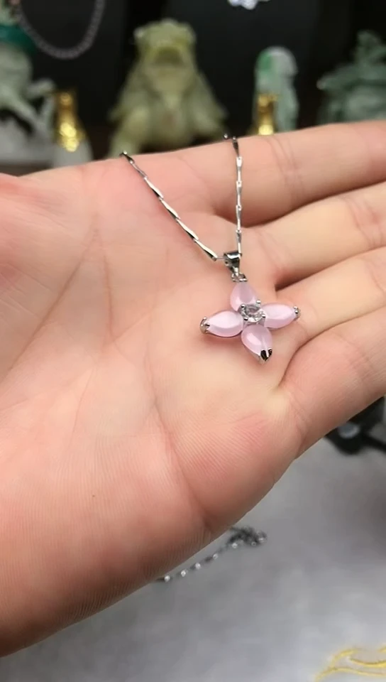 钛钢天然锆石项链项链