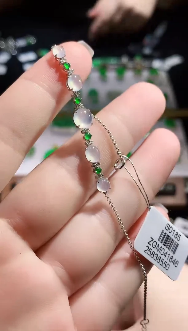 18K金镶嵌手链翡翠ZGM0185