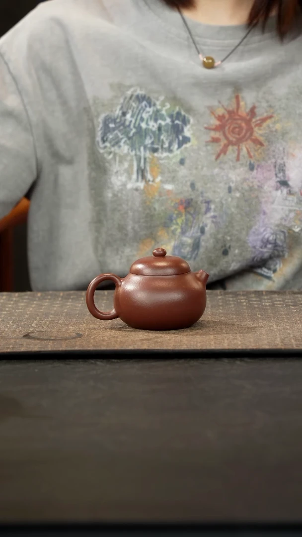 茶壶紫砂禁**久底槽青文旦120cc