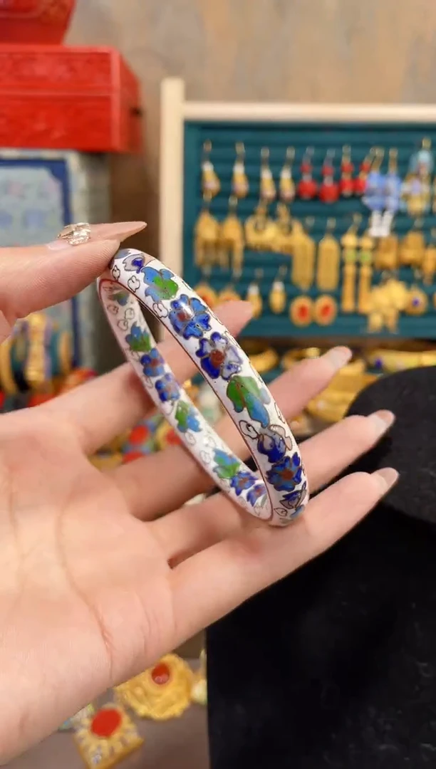 【闪购商品】非遗景泰蓝镯子白色60-63
