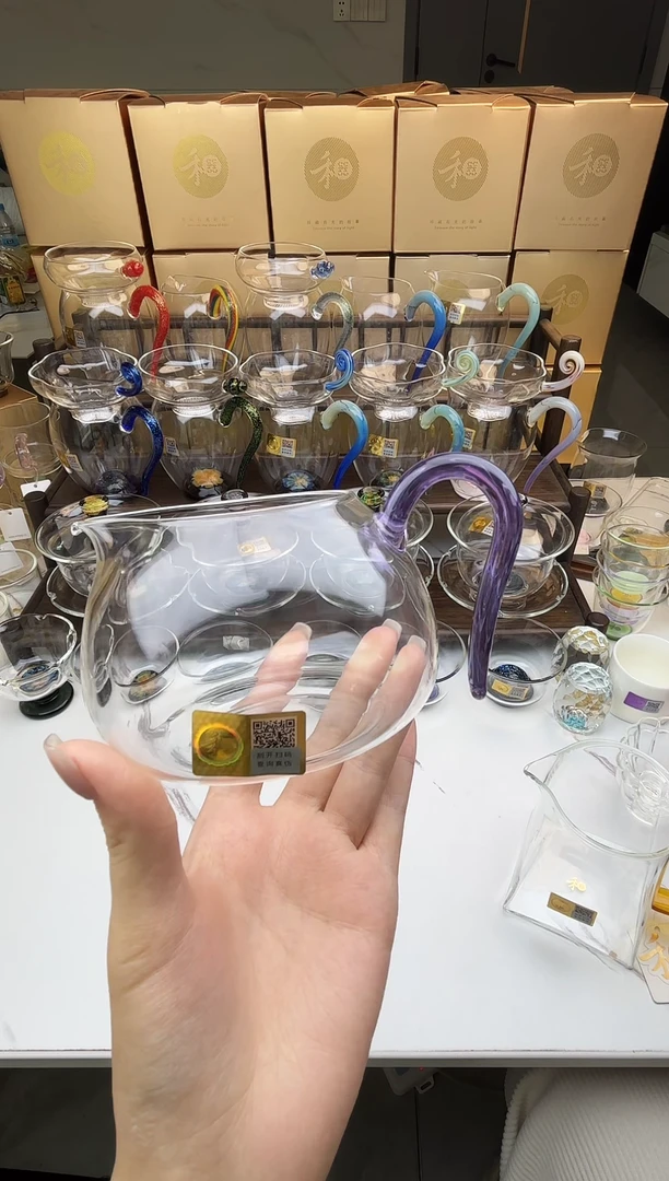 手工艺品玻璃李**✨禾器 淡然茶海浅紫
