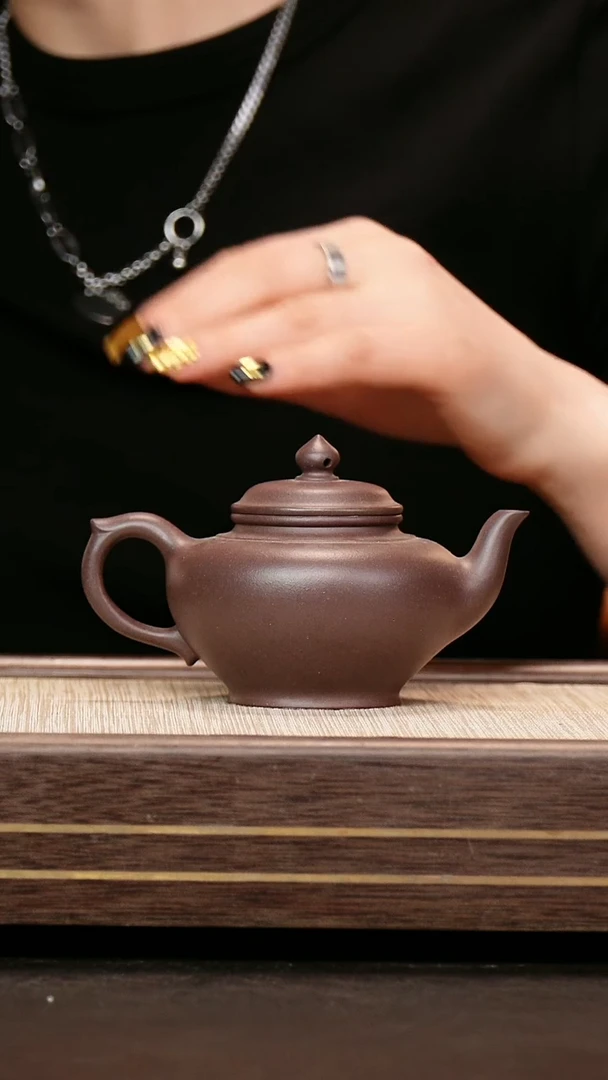 茶壶紫砂四号井底槽清 笑樱 张玲玲